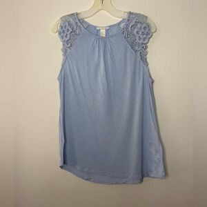 H&M blue pretty blouse, very soft and comfortable